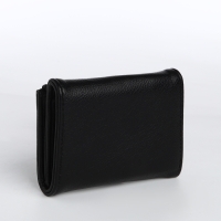 Кошелёк женский на магните, цвет чёрный