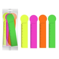 Набор из 4 закладок пластиковых ErichKrauseMatt Neon, шкала 15см, микс Набор из 4 закладок пластиковых ErichKrauseMatt Neon, шкала 15см, микс