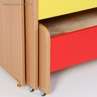 Кровать детская 3-ярусная выкатная, 1480х652х720, Цветная Кровать детская 3-ярусная выкатная, 1480х652х720, Цветная