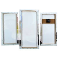 Часы-картина настенные, модульные "Цветок на камнях", бесшумные, 60 х 80 см, триптих