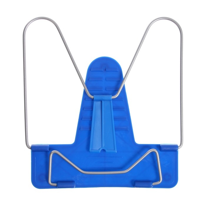 Подставка для книг Calligrata "ПРЕСТИЖ", с пластмассовым упором, европодвес, синяя