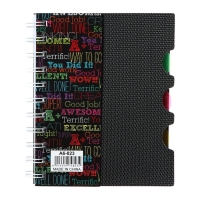 Блокнот на гребне А6, 100 листов, линия, обложка пластик, с разделителями "Граффити", МИКС Блокнот на гребне А6, 100 листов, линия, обложка пластик, с разделителями "Граффити", МИКС