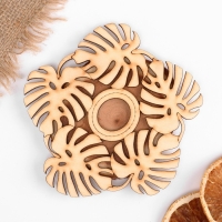 Подставка под горячее "Листочек", 11 см, можжевельник Подставка под горячее "Листочек", 11 см, можжевельник