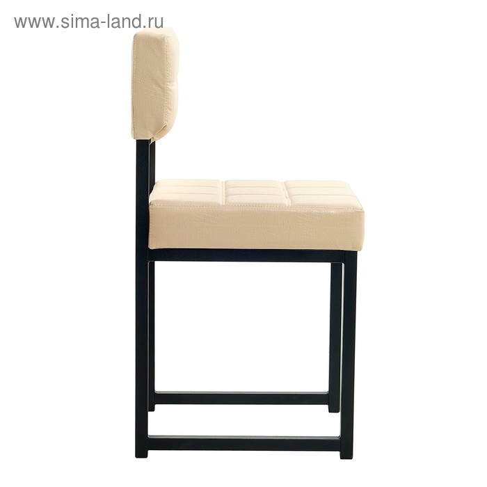 Стул "Лофт 3", Черный/Молочная рептилия