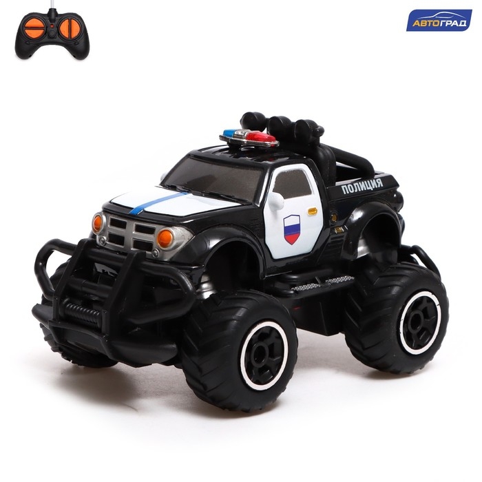 Джип радиоуправляемый «Полиция», работает от батареек, цвет чёрный Джип радиоуправляемый «Полиция», работает от батареек, цвет чёрный