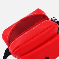 Сумка детская на длинном ремне, наружный карман, цвет красный