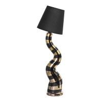 Настольная лампа "Кэмерон" Е27 40Вт черно-золотой 12,5х12,5х49 см RISALUX