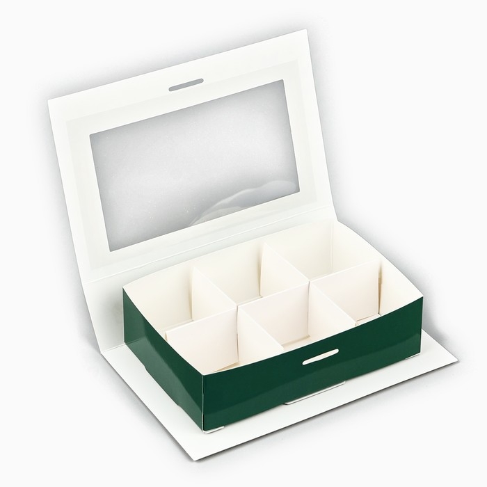 Коробка под 6 конфет с ячейками «Счастливого Нового года!» 14.8 х 9.5 х 3.5 см, Новый год Коробка под 6 конфет с ячейками «Счастливого Нового года!» 14.8 х 9.5 х 3.5 см, Новый год