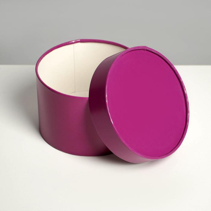 Набор шляпных коробок 3 в 1 фиолетовый, упаковка подарочная, 16 х 10, 14 х 9, 13 х 8,5 см