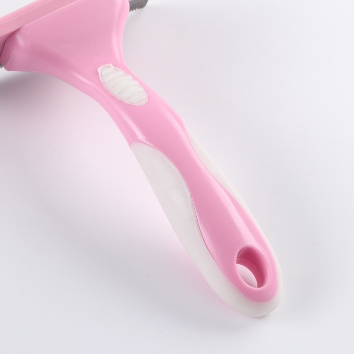 Дешеддер большой, лезвие шириной 10 см, розовый