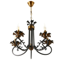 Люстра "Мэдфи" 5хЕ14 40Вт черно-золотой 55х70х55 см BayerLux