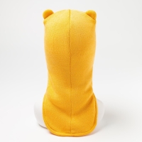 Шапка-шлем для девочки, цвет горчица, размер 42-46 Шапка-шлем для девочки, цвет горчица, размер 42-46