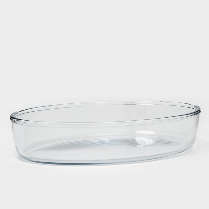 Форма стеклянная овальная для СВЧ Borcam, без крышки Форма стеклянная овальная для СВЧ Borcam, без крышки