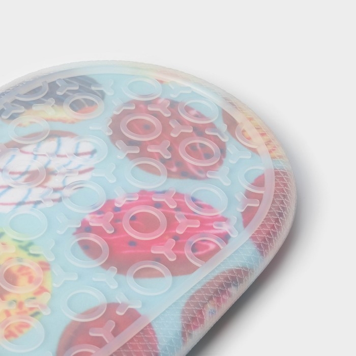 Рукавица для горячего Доляна &laquo;Пончики&raquo;, силикон, 29,5&times;18&times;1 см