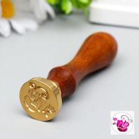 Печать для сургуча с деревянной ручкой "Бутон розы" 9х2,5х2,5 см Печать для сургуча с деревянной ручкой "Бутон розы" 9х2,5х2,5 см