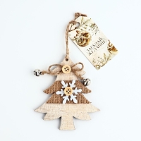 Ёлочная игрушка новогодняя &laquo;Ель&raquo;, на Новый год, дерево, 9х10 см