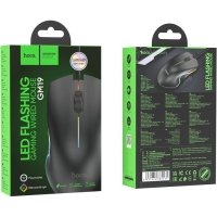 Мышь Hoco GM19, игровая, проводная, подсветка, 1000 dpi, чёрная