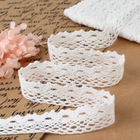 Кружево вязаное, 25 мм &times; 15 &plusmn; 1 м, цвет белый