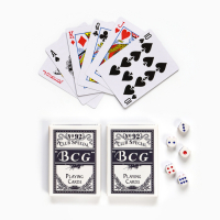 Набор 4 в 1: шахматы, домино, 2 колоды карт, 25 х 25 см