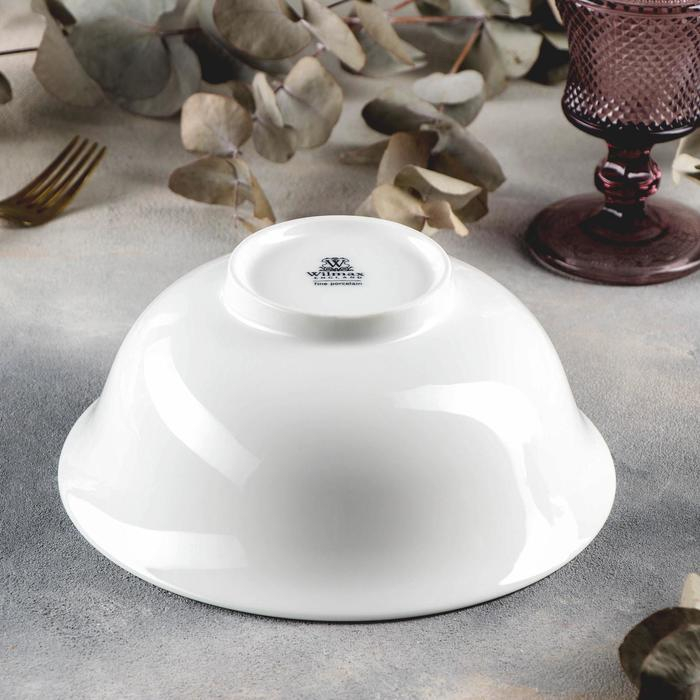 Салатник фарфоровый Wilmax, 1,35 л, d=20,5 см, цвет белый