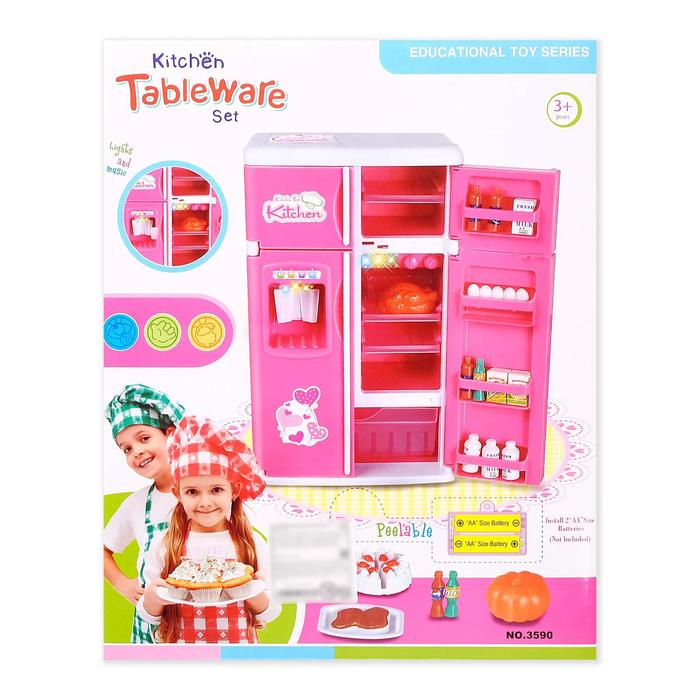 Бытовая техника «Холодильник двухдверный», 20 аксессуаров, свет, звук Бытовая техника «Холодильник двухдверный», 20 аксессуаров, свет, звук