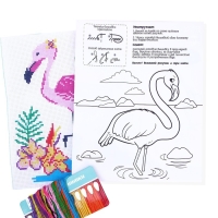 Вышивка крестиком &laquo;Фламинго&raquo;, набор для творчества, 25 х 20 см