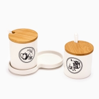 Банки для хранения сыпучих продуктов &laquo;Аромат утра&raquo;: 2 шт, 250 мл, 400 мл