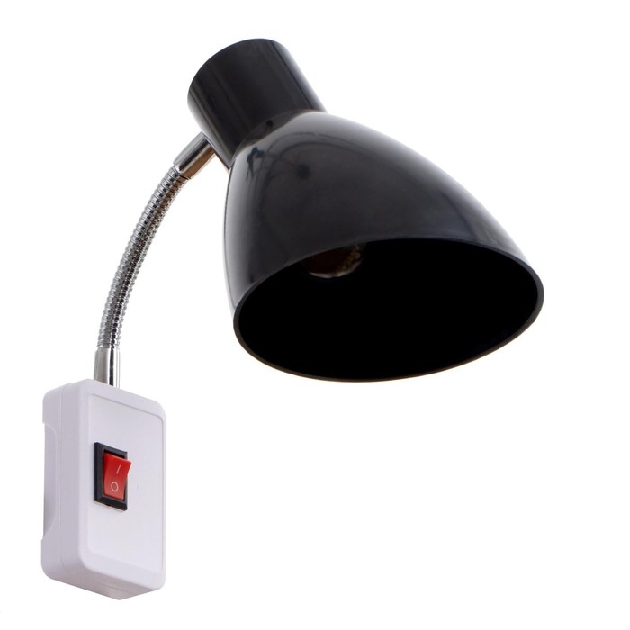 Бра в розетку "Классика" 1х10Вт Е27 черный 10х14,5х25 см