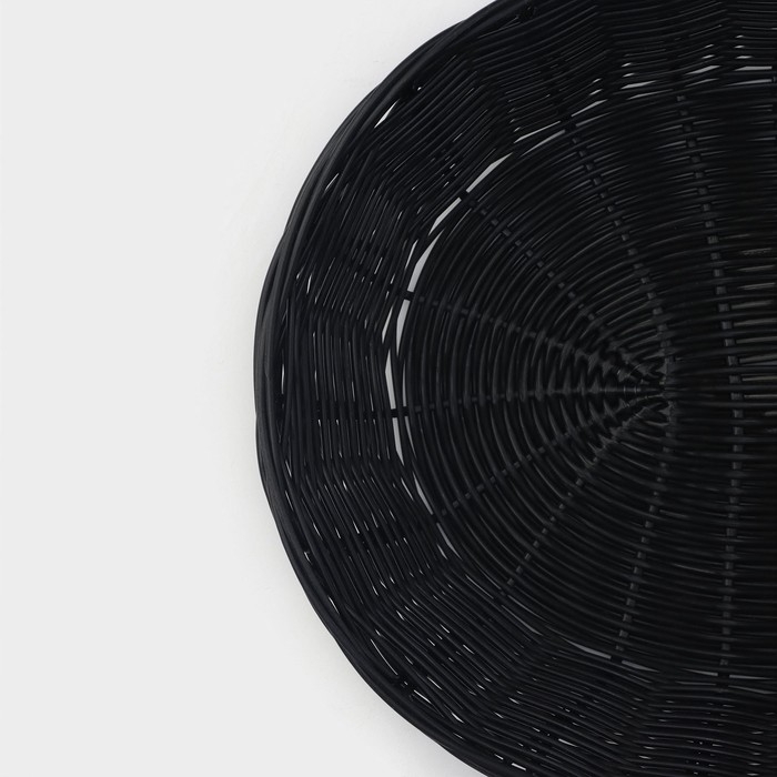 Корзинка для подачи Доляна &laquo;Плетёнка&raquo;, 27&times;22&times;6 см, цвет коричневый