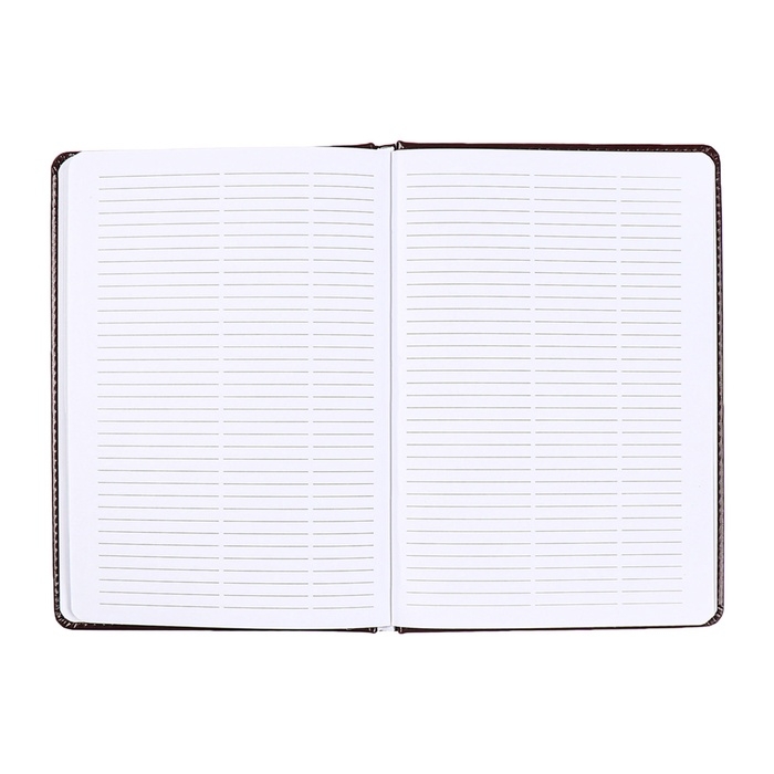 Телефонная книга А5, 64 листа deVENTE. Bravo, твердая обложка из искусственной кожи с поролоном, кремовый блок 70 г/м2, коричневый