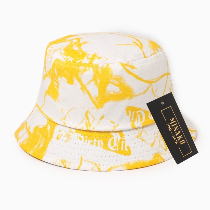 Панама детская MINAKU Панама детская MINAKU "Тай-Дай", цвет белый/жёлтый, р-р 54