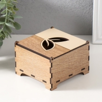 Шкатулка комбинированная "Листочки" 10,5х10х7 см