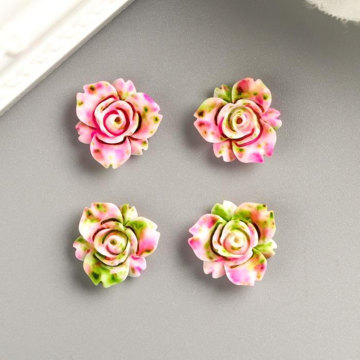 Декор для творчества пластик Декор для творчества пластик "Роза" набор 20 шт 1,6х1,6 см