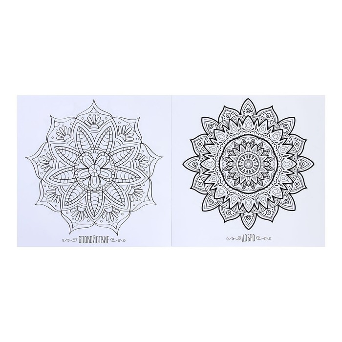 Раскраска - антистресс, альбом &laquo;Магия мандалы&raquo; 16стр.