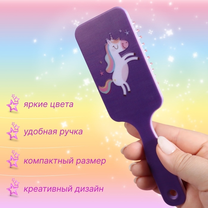 Расчёска массажная, 5,4 × 17,8 см, рисунок МИКС Расчёска массажная, 5,4 × 17,8 см, рисунок МИКС