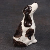 Статуэтка фарфоровая "Русский Спаниэль сидит", 9 см, авторская роспись