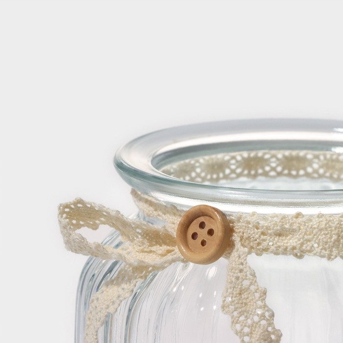 Банка стеклянная для хранения сыпучих продуктов Доляна &laquo;Ёжик в золотом&raquo;, 600 мл, с керамической крышкой