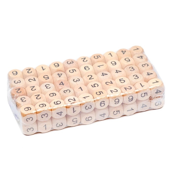 Кости игральные 2 х 2 см, дерево, набор 100 шт Кости игральные 2 х 2 см, дерево, набор 100 шт