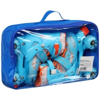 Роликовые кроссовки раздвижные, р. 35-38, колёса световые PU