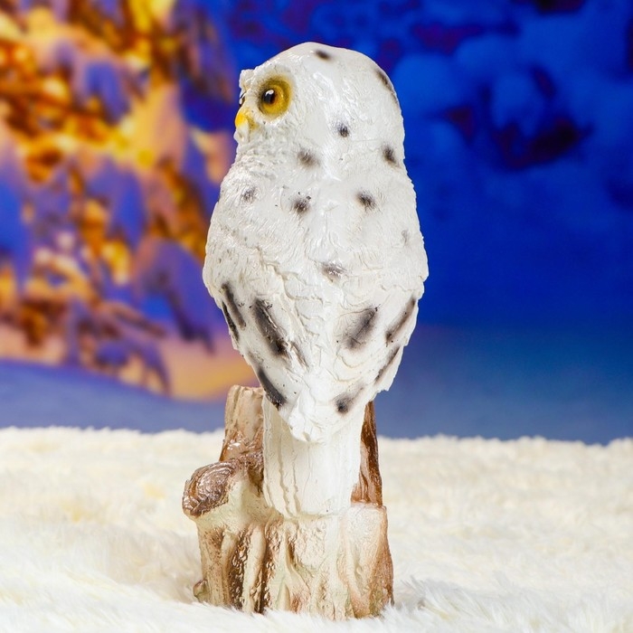 Садовая фигура Садовая фигура "Сова на пне" полярная, 28см