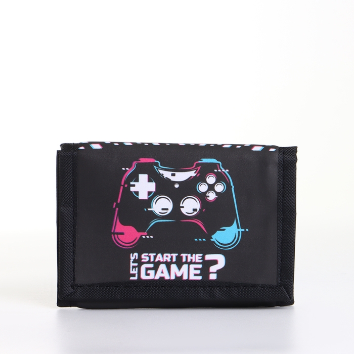 Кошелёк детский на липучке &laquo;Выбражулька&raquo;, цвет чёрный