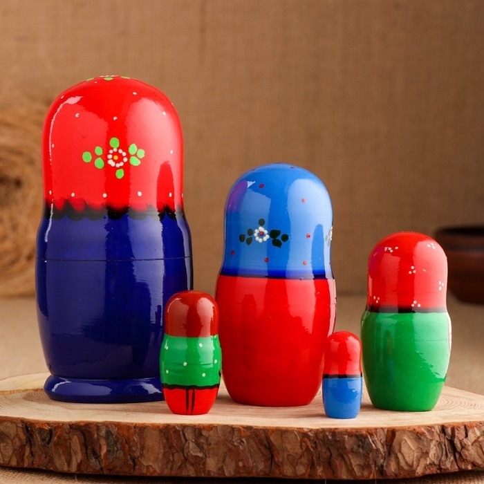 Мартешка Мартешка "Чаепитие" 18см, 5 кукольная, ручная роспись