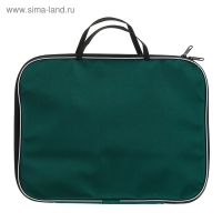Папка с ручками текстильная А4, 350 х 270 х 20 мм, Calligrata "Офис", нейлон 600D, двуцветный кант, зелёная Папка с ручками текстильная А4, 350 х 270 х 20 мм, Calligrata "Офис", нейлон 600D, двуцветный кант, зелёная