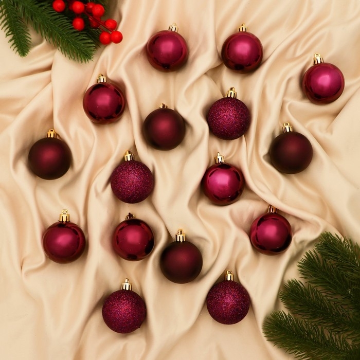 Набор шаров пластик d-5 см, 16 шт &laquo;Праздничное ассорти&raquo;