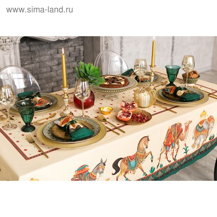Скатерть Этель &laquo;Нью-Дели&raquo; 180х150 см, 100 % хл, саржа 190 гр/м2
