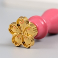 Набор печатей для сургуча с деревянной ручкой "Цветочный" 12,8х8,6 см