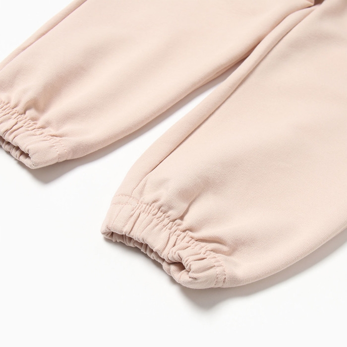 Комплект для девочки (свитшот, брюки), цвет кремовый, рост 104 см