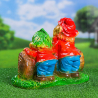 Садовая фигура "Тролли на заборе" 32х17х30см