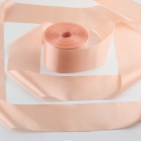 Лента атласная, 100 мм &times; 100 &plusmn; 5 м, цвет пудровый МИКС