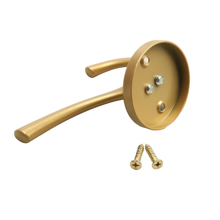 Крючок мебельный CAPPIO SIMPLE, двухрожковый, матовое золото